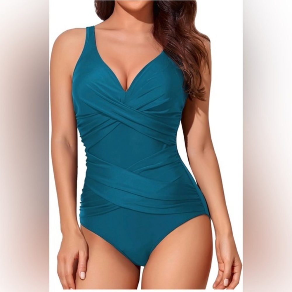 SMISMIVO Tummy Control Women's Swimsuits Slimming One Piece Bathing Suit Retro S